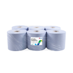 Smartora Blue Embossed Centrefeed Rolls 2ply
