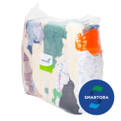 Mixed Light Coloured Cotton Wipers  - (9kg) -  Metal Detected