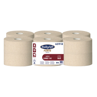 Bulkysoft Havana Brown Mini Jumbo Toilet Rolls 2ply