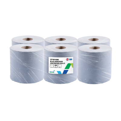 BCF150 Blue Flat Centrefeed 2ply