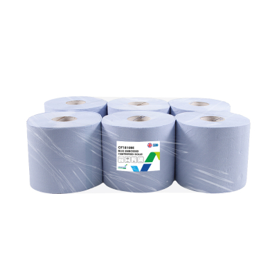 Smartora Blue Embossed Centrefeed Rolls 2ply