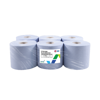 Smartora CF1812BE  Blue Emb Centrefeed 400 Sheet 2ply