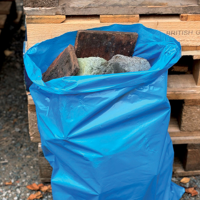 Blue Rubble Sacks