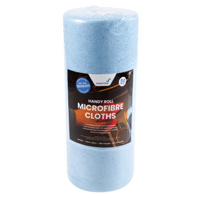 Smartora Microfibre Roll Blue 50 cloths 30 x 30cm